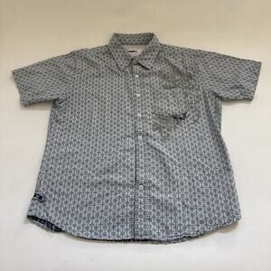 O'Neill Collared Shirt Burst Men's XL‎ All-Over-Print Embroidered Skater Surfer